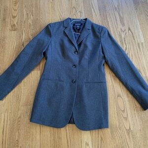 Women’s New York & Company City Stretch Gray Suit Blazer Jacket Size 4 Love This